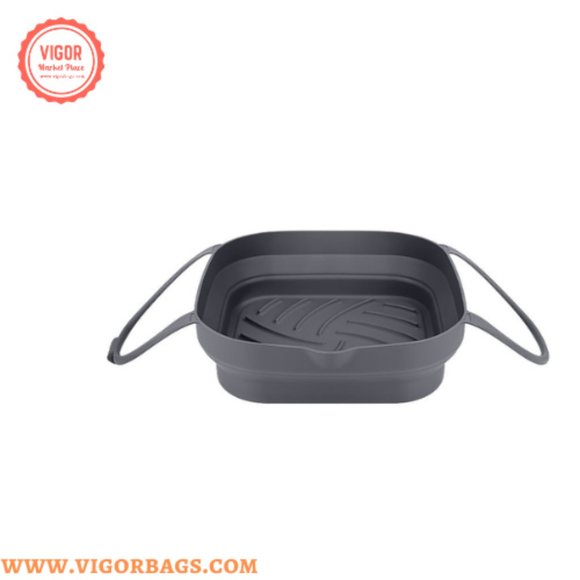 Silicone Non Stick Round Basket with Handles & 8 inch Basket Silicone Mat With H - Picture 14 of 14